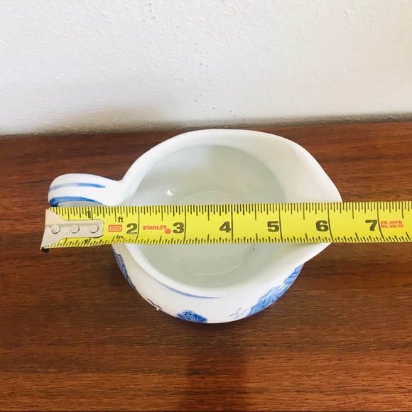 chinoiserie willow-ware gravy boat milk pitcher - Picture 6 of 8